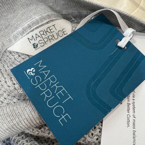 Market & Spruce Striped Boatneck Sweater Gray Lavender Olive Green Size 3X NWT - Picture 8 of 11